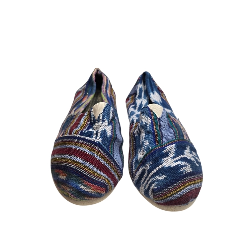 Toms Tribal Striped Flats W9 - Picture 2 of 8